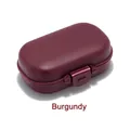 Scatola portaoggetti compatta in plastica bordeaux con fibbia per gioielli e pillole - 98mm*64mm*38mm / Bordeaux
