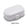 Scatola per pillole portatile grigio chiaro compatta con chiusura a scatto sicura - 98mm*64mm*38mm / Grigio chiaro