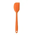 Small orange heat resistant one-piece silicone spatula for baking and cream scraping - Spatula / Orange