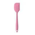 One-piece heat resistant pink silicone spatula scraper for home baking and cream mixing - Spatula / Pink