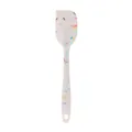 Small white silicone spatula with colorful sprinkles, heat-resistant baking tool - Spatula / White with Colorful Dots