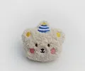 Cute bear-shaped knitted plush gift bag for wedding favors and birthday presents - Accessory Part / Beige Plush (Hat Bear)