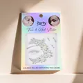 Detailed view of iridescent face and nail gem stickers packaging for stage makeup decoration - 6# Iridescent Teardrop Face Gems