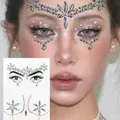 Iridescent face jewels and body crystal stickers set for stage makeup decoration - 11# Chest & Neck Iridescent Gems
