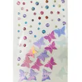 Holographic butterfly face stickers with colorful rhinestones for stage makeup decoration - 29# Iridescent Butterfly Pattern