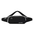 Minimalistische schwarze wasserdichte Sport-Gürteltasche zum Laufen mit BATONE-Logo-Detail - Schwarze Schneeflocke