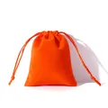 Small orange velvet drawstring pouch for jewelry storage and luxury gift packaging - 7*9cm / Orange