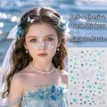 Blue butterfly face stickers self-adhesive gems for girl's stage makeup decoration - 2# Blue Butterfly Face Gems