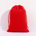 Premium soft red velvet drawstring pouch for jewelry storage and elegant gift packaging - 7*9cm / Red