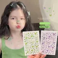 Green butterfly facial stickers with self-adhesive design for stage makeup decoration - 5# Green Butterfly Face Gems