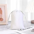 Elegant white velvet drawstring pouch for jewelry storage, gift packaging and accessories - 20*25cm / Off-white (Velvet)