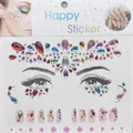 Self-adhesive multicolor face gem stickers for stage makeup and body decoration - 15# Colorful Teardrop Face Gems