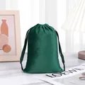 Luxurious green velvet drawstring pouch for jewelry storage and small gift items - 20*25cm / Drawstring Bag / Dark Green