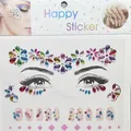 Colorful face and body gem stickers for festive stage makeup and creative nail decoration - 16# Colorful Rhombus Face Gems