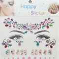 Colorful rainbow crystal face gems and rhinestone stickers for festive stage makeup - 18# Colorful Mixed Face Gems