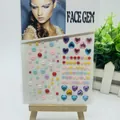Assorted face gem stickers with pearls and hearts for stage makeup decoration - 22# Colorful Heart & Pearl Gems