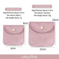 Dusty pink velvet jewelry pouches with snap button closure in 8x8cm and 10x10cm sizes - 8*8cm / Button Pouch / Lotus root pink