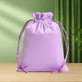 Soft lavender velvet drawstring pouch perfect for jewelry storage and delicate gift packaging - 13*18cm / Drawstring Bag / Purple