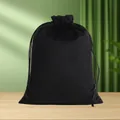 Premium black velvet drawstring pouch for jewelry storage and gift packaging pouch - 13*18cm / Drawstring Bag / Black