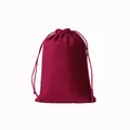 Wine red velvet drawstring pouch for jewelry and gift storage, soft texture bag. - 10*14cm / Drawstring Bag / Burgundy