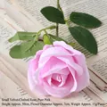 Single pink artificial velvet rose with green leaves on vintage background. - Pure Pink (Velvet)