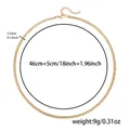 Punk style gold stainless steel cuban link necklace with 3.5mm width for men and women - 3.5mm Width Necklace (Q0013-1) / Gold