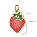 Close-up of strawberry pendant with height 1.5cm and width 1.1cm measurements - Strawberry Shape (BXGPJ280)
