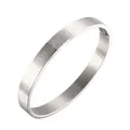 Elegante brazalete de acero inoxidable plateado de 8 mm con números romanos grabados - 8MM-Color Acero