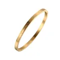 Brazalete de acero inoxidable dorado con números romanos, 8 mm de ancho - 4mm Dorado