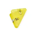 Yellow translucent plastic triangular corner clip for organizing office paper documents - Transparent Yellow