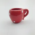 Creative 3D red ceramic mini vase fridge magnet with white polka dots home decor - Red Polka Dot Mini Jar Style (EE)