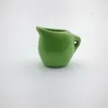 Miniature green ceramic teapot-shaped vase fridge magnet for cute home decoration - Green Mini Milk Jug Style (JJ)