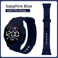 Professional navy blue LED digital sports watch with soft TPU strap for outdoor fitness activities - Dark Blue