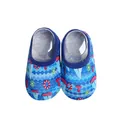 Nautical cartoon pattern non-slip infant floor socks and indoor walker shoes for baby - (Spring/Autumn Style) Blue Sailboat