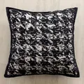 Zwart-wit abstracte kussensloop met geweven textuur voor de moderne bank of het bed - 45*45cm (Alleen Hoes) / Groot Houndstooth Zwart