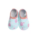 Baby anti-slip indoor floor socks with cartoon bear pattern in light blue mesh - (Mesh Style) Pale Green Bear