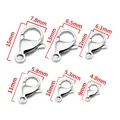 Stainless steel lobster clasps in 6 different sizes for DIY jewelry making and repair - Basic Matte Finish / 9mm / Steel