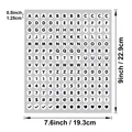Sheet of 0.5 inch alphabet and number stickers for DIY scrapbooking and labeling - White Circle Black Text (Without Smiley)