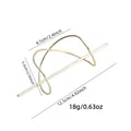 Detailed dimensions of a golden irregular cross metal hair stick weighing 18g and 12.5cm long. - Small / Gold