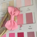Soft pink grosgrain ribbon bow headband for infants featuring high elasticity elastic band - Light Pink