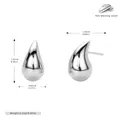 Minimalistische S925 sterling zilveren druppeloorbellen met spiegel gepolijste finish - M / Zilver