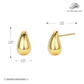 Minimalistische S925 zilveren druppeloorbellen in goud met afmetingen en gewicht - Klein / Goud