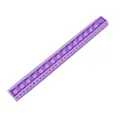 Purple 30cm silicone pop-it sensory fidget ruler for kids school and stress relief - Purple