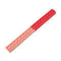 Pink dual-tone silicone pop-it sensory ruler with 30cm metric scale - Rainbow