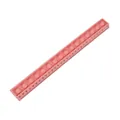 Pink silicone 30cm ruler with fidget pop bubbles sensory stress relief toy for kids - Pink