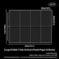 Large A5 wide 8-pocket transparent card sleeve refill page for collection binders - Large A5 Wide 7-Hole Vertical 8-Pocket Pages 10 Sheets 157#