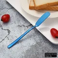 Blaues 304 Edelstahl-Buttermesser mit langem Griff zum Streichen von Marmelade - 304 Edelstahl Blau
