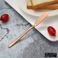 Elegant rose gold 304 stainless steel butter knife with long handle for jam and cream - 304 Stainless Steel Rose Gold
