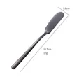 Professional matte black 304 stainless steel butter knife spreader with 16.5cm long handle - 410 Stainless Steel Black