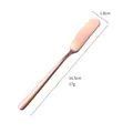 Rose gold 304 stainless steel butter knife with long handle for spreading jam - 410 Stainless Steel Rose Gold